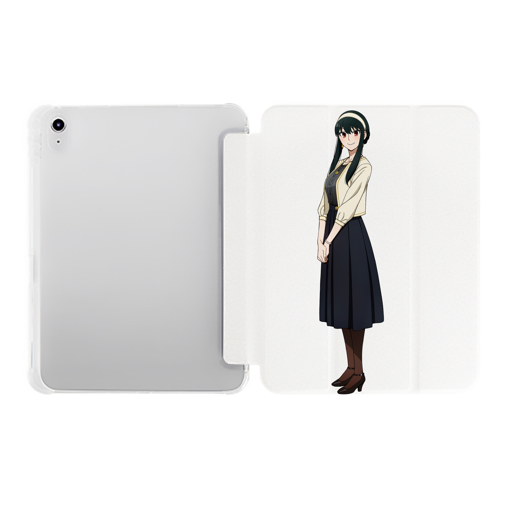 （画像用） SPY×FAMILY间谍家家酒 IPad ケース ペン収納付き 三つ折りスタンド PUレザー×シリコン 対応機種9.5/10.5/10.9インチ